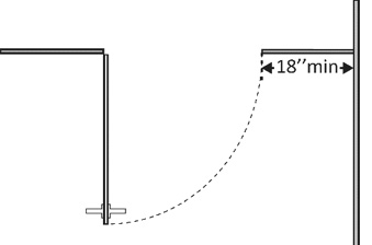 18 Inch Clearance for Maneuvering